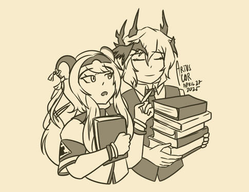 Logos x Lynn - Arknights Highschool AU